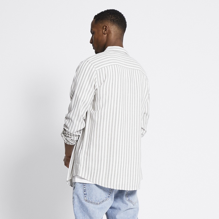 Linen blend shirt "Lucas Stripe"